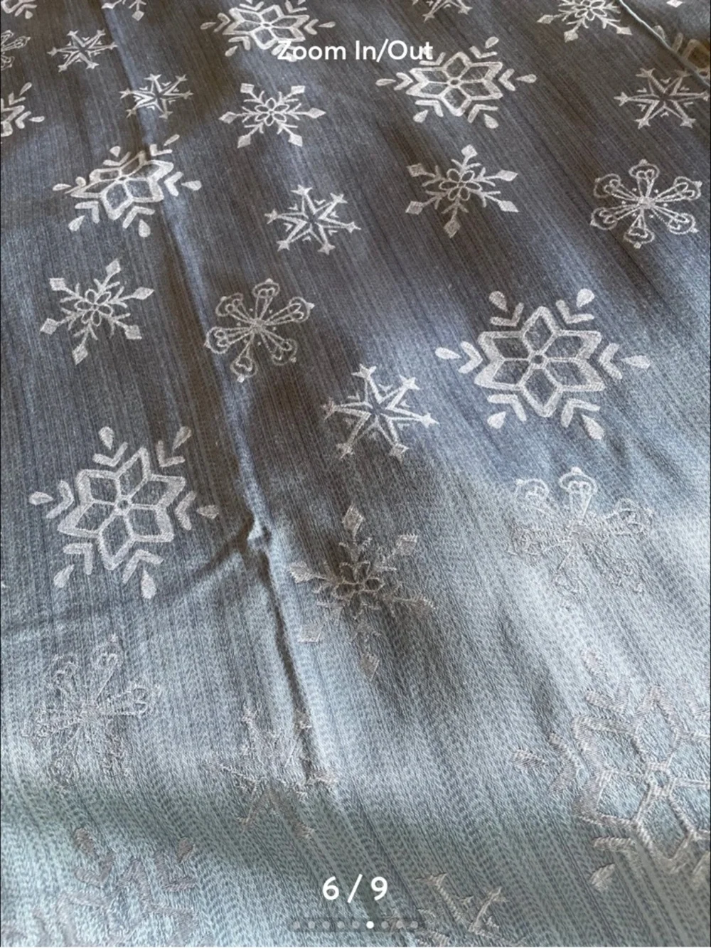 Holiday Winter Snowflake Tablecloth and Napkin Set - Ice Blue